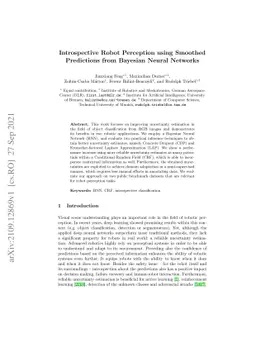 Introspective Robot Perception using Smoothed Predictions from Bayesian
  Neural Networks