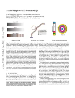 Mixed Integer Neural Inverse Design