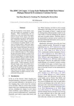 The JDDC 2.0 Corpus: A Large-Scale Multimodal Multi-Turn Chinese
  Dialogue Dataset for E-commerce Customer Service