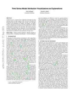Time Series Model Attribution Visualizations as Explanations