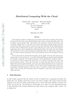 Distributed Computing With the Cloud