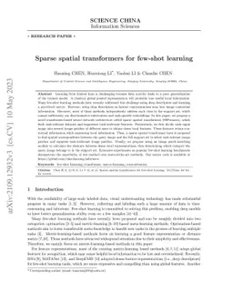Sparse Spatial Transformers for Few-Shot Learning