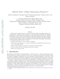 Bilateral Trade: A Regret Minimization Perspective