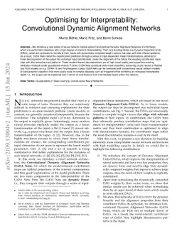 Optimising for Interpretability: Convolutional Dynamic Alignment
  Networks