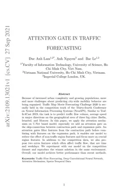Attention Gate in Traffic Forecasting