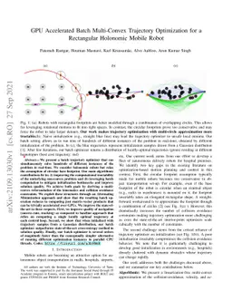 GPU Accelerated Batch Multi-Convex Trajectory Optimization for a
  Rectangular Holonomic Mobile Robot