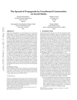 The Spread of Propaganda by Coordinated Communities on Social Media