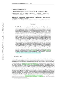 Trans-Encoder: Unsupervised sentence-pair modelling through self- and
  mutual-distillations