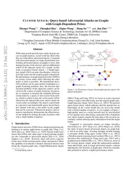 Cluster Attack: Query-based Adversarial Attacks on Graphs with
  Graph-Dependent Priors