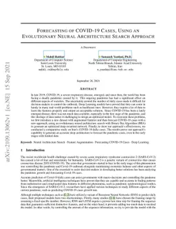 Forecasting of COVID-19 Cases, Using an Evolutionary Neural Architecture
  Search Approach