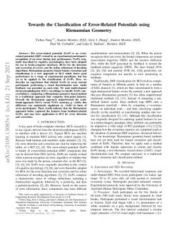 Towards the Classification of Error-Related Potentials using Riemannian
  Geometry