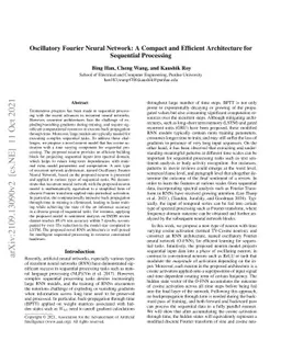 Oscillatory Fourier Neural Network: A Compact and Efficient Architecture
  for Sequential Processing