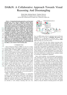 DAReN: A Collaborative Approach Towards Reasoning And Disentangling