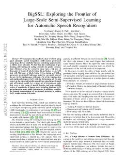 BigSSL: Exploring the Frontier of Large-Scale Semi-Supervised Learning
  for Automatic Speech Recognition