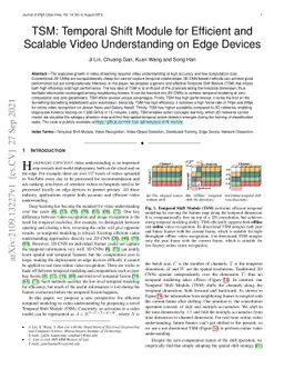 TSM: Temporal Shift Module for Efficient and Scalable Video
  Understanding on Edge Device