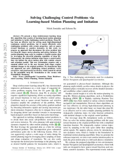 Solving Challenging Control Problems Using Two-Staged Deep Reinforcement
  Learning