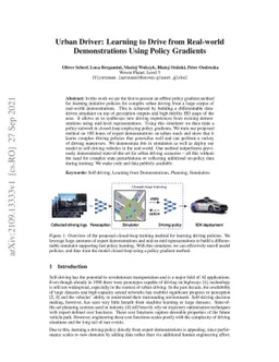 Urban Driver: Learning to Drive from Real-world Demonstrations Using
  Policy Gradients