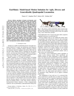FastMimic: Model-based Motion Imitation for Agile, Diverse and
  Generalizable Quadrupedal Locomotion