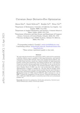 Curvature-Aware Derivative-Free Optimization