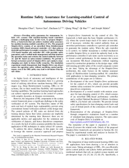 Runtime Safety Assurance for Learning-enabled Control of Autonomous
  Driving Vehicles