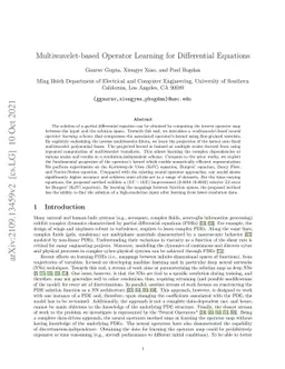 Multiwavelet-based Operator Learning for Differential Equations