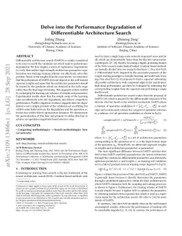 Delve into the Performance Degradation of Differentiable Architecture
  Search
