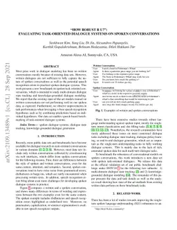 "How Robust r u?": Evaluating Task-Oriented Dialogue Systems on Spoken
  Conversations