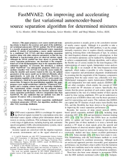 FastMVAE2: On improving and accelerating the fast variational
  autoencoder-based source separation algorithm for determined mixtures