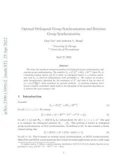 Optimal Orthogonal Group Synchronization and Rotation Group
  Synchronization