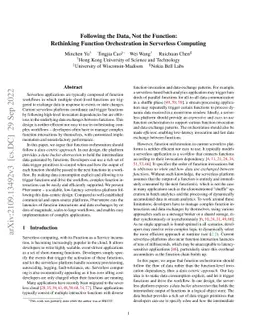 Following the Data, Not the Function: Rethinking Function Orchestration
  in Serverless Computing