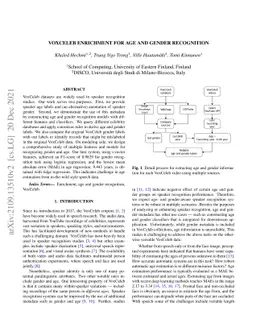 VoxCeleb Enrichment for Age and Gender Recognition