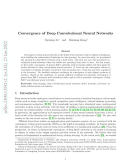 Convergence of Deep Convolutional Neural Networks