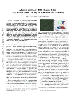 Adaptive Informative Path Planning Using Deep Reinforcement Learning for
  UAV-based Active Sensing