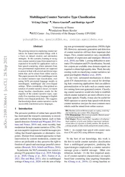 Multilingual Counter Narrative Type Classification