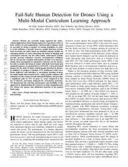 Fail-Safe Human Detection for Drones Using a Multi-Modal Curriculum
  Learning Approach