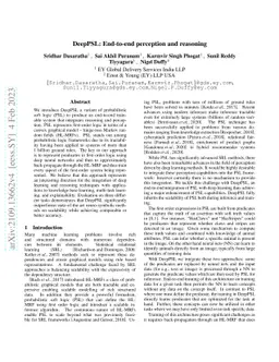 DeepPSL: End-to-end perception and reasoning