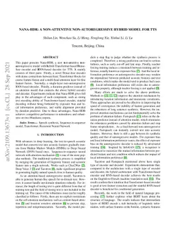 Nana-HDR: A Non-attentive Non-autoregressive Hybrid Model for TTS
