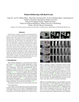 Motion Deblurring with Real Events