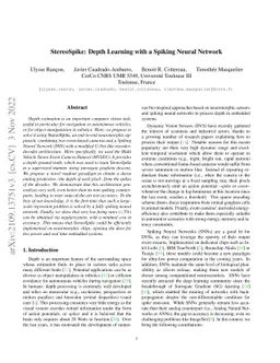 StereoSpike: Depth Learning with a Spiking Neural Network