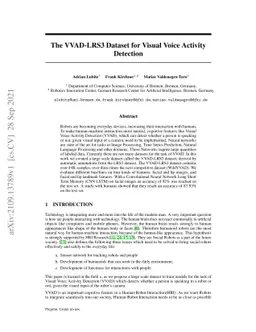 The VVAD-LRS3 Dataset for Visual Voice Activity Detection
