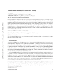 Reinforcement Learning for Quantitative Trading