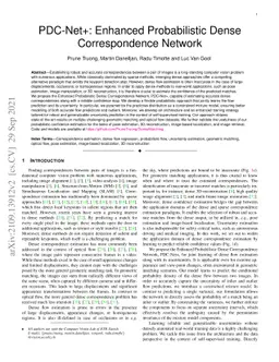 PDC-Net+: Enhanced Probabilistic Dense Correspondence Network