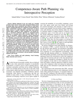 Competence-Aware Path Planning via Introspective Perception