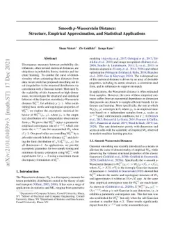 Smooth $p$-Wasserstein Distance: Structure, Empirical Approximation, and
  Statistical Applications