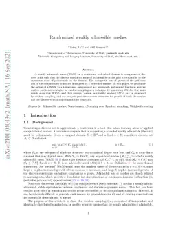Randomized weakly admissible meshes