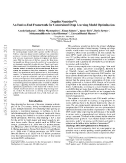 Deeplite Neutrino: An End-to-End Framework for Constrained Deep Learning
  Model Optimization