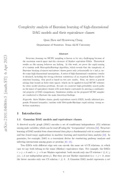 Complexity analysis of Bayesian learning of high-dimensional DAG models
  and their equivalence classes