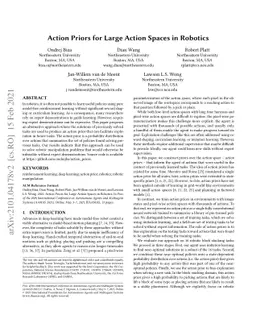 Action Priors for Large Action Spaces in Robotics