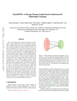 TrackMPNN: A Message Passing Graph Neural Architecture for Multi-Object
  Tracking
