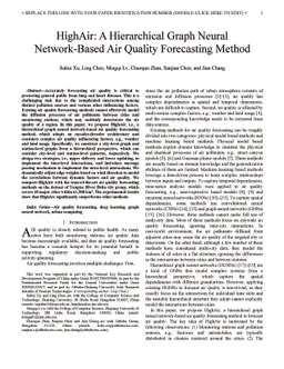 HighAir: A Hierarchical Graph Neural Network-Based Air Quality
  Forecasting Method